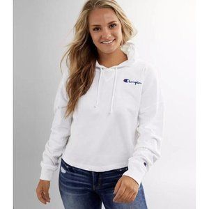 Champion Womens SummerSweat Oversized Hoodie Sweatshirt White XS